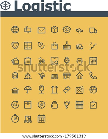 Logistic icon set Logistic icon set