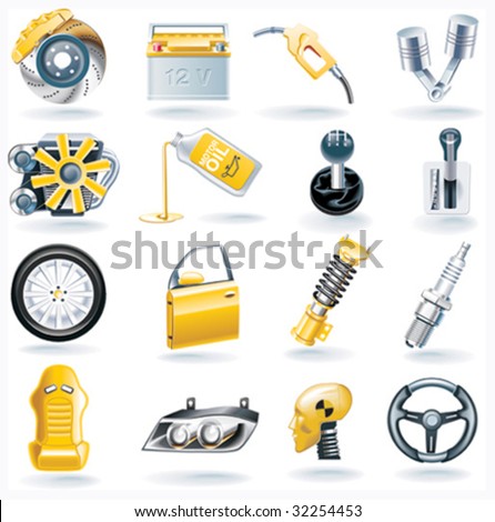  Parts Logo on Vector Car Parts Icon Set   32254453   Shutterstock