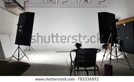 Photo shooting studio production.