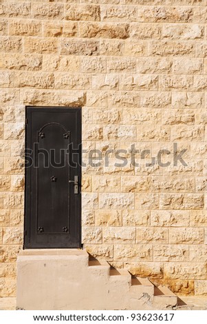 Old door entrance with stairs