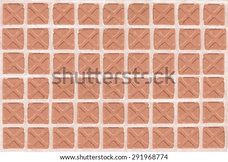 Orange square white cross behind floor tile, Seamless Tile able Texture.