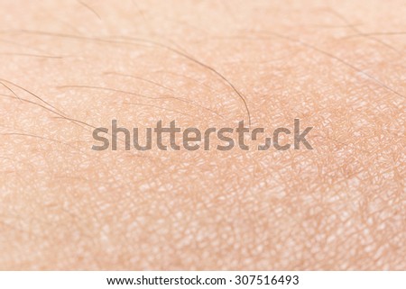 Human skin texture with black hairs soft focus on the skin for healthy background concept