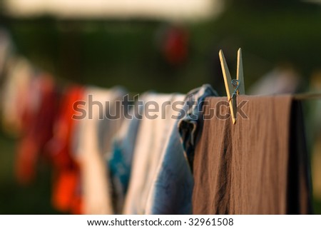 Clothes hung out to dry
