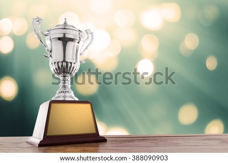 winner cup with abstract background