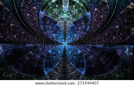 Fractal violet pattern digital artwork