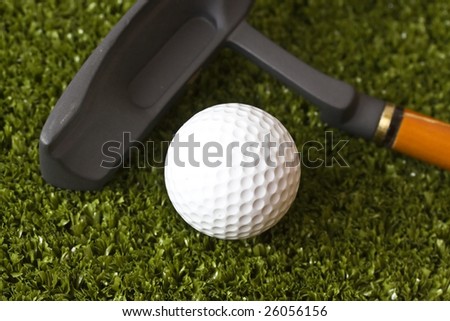 Golf ball and stick