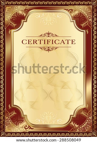 Frame for a certificate