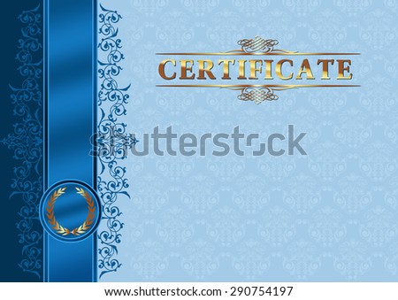 blue frame for certificate