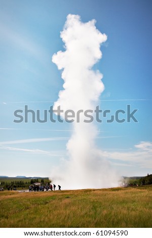 Valley of Geysers. Landscape of Iceland.