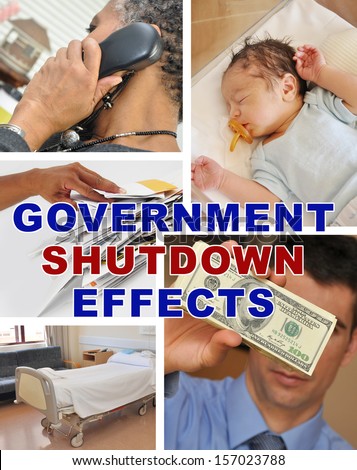 Government Shutdown Effects Collage Medical Business Employees