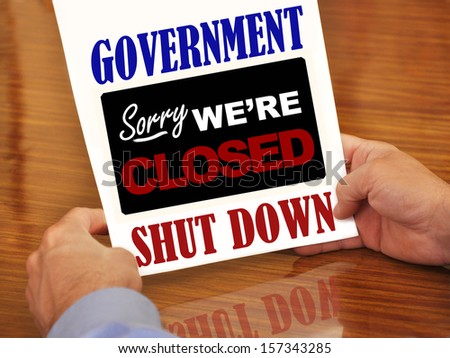 Government Shutdown Sorry We\'re Closed