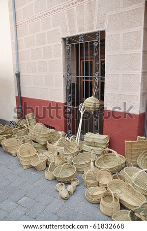 Weave Baskets at Mediterranean Street Market