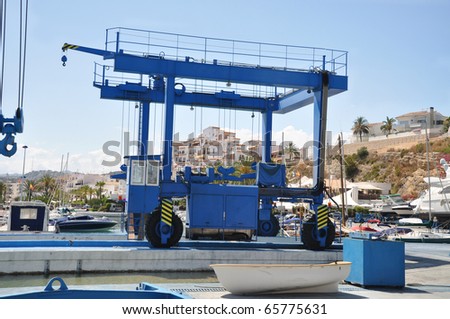 Industrial Nautical Boating Equipment in Moirara a Mediterranean City in Costa Blanca Spain