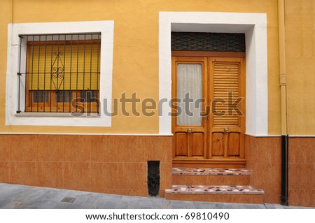 Mediterranean Home Door Way in Biar Costa Blanca Alicante Spain Europe