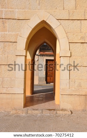 Door Entrance in Pueblo in Villa Joyosa Costa Blanca Alicante Spain Southern Europe