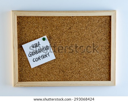 User Generated Content Pinned on Cork Bulletin Board