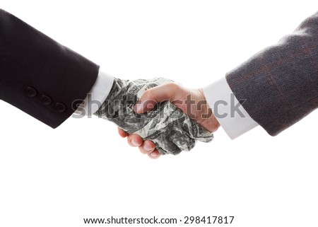 Business concept - Conclusion bargain and contract. The contract with the investor. Partnership.