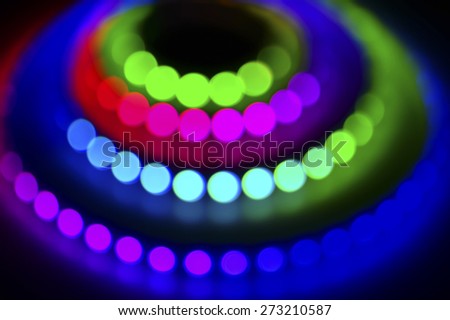 RGB LED Light Strip Bokeh Background