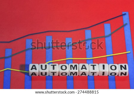 Business Term with Climbing Chart / Graph - Automation