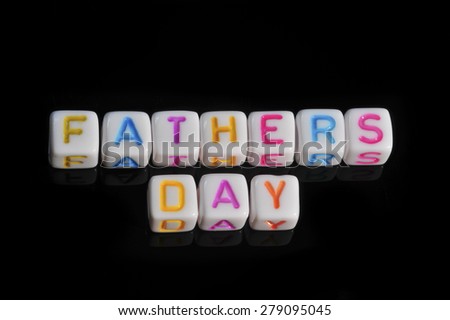 Fathers Day Holiday Term with Black Background - Fathers Day