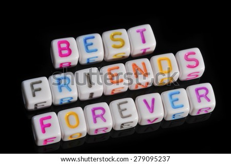 Friendship Term with Black Background - Best Friends Forever - BFF