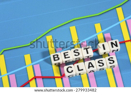 Business Term with Climbing Chart / Graph - Best In Class