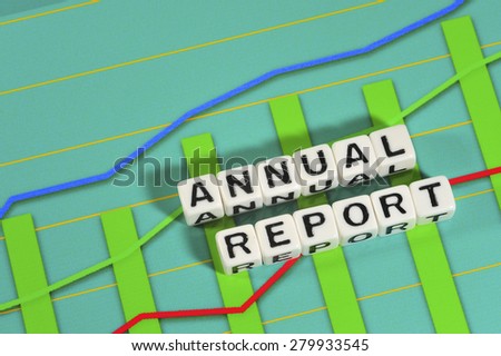 Business Term with Climbing Chart / Graph - Annual Report