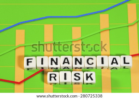 Business Term with Climbing Chart / Graph - Financial Risk