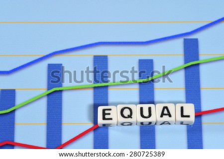 Business Term with Climbing Chart / Graph - Equal