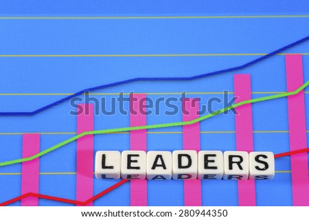 Business Term with Climbing Chart / Graph - Leaders
