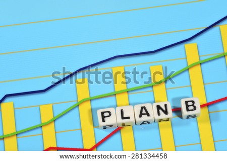 Business Term with Climbing Chart / Graph - Plan B
