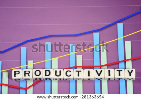 Business Term with Climbing Chart / Graph - Productivity