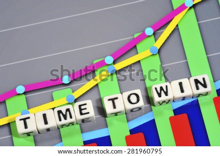Business Term with Climbing Chart / Graph - Time To Win