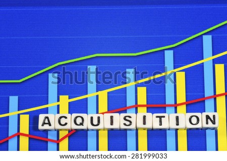 Business Term with Climbing Chart / Graph - Acquisition