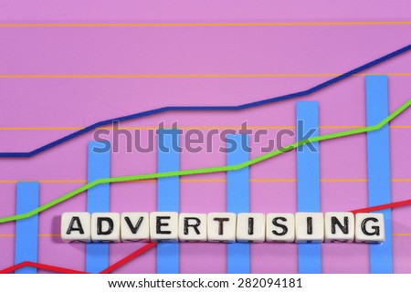 Business Term with Climbing Chart / Graph - Advertising