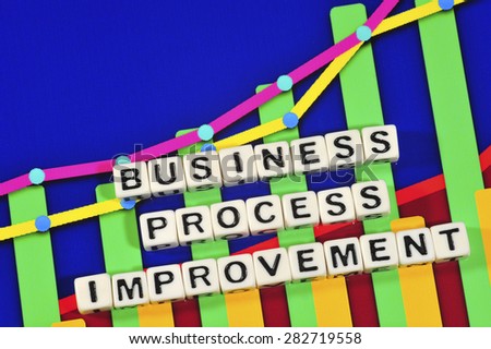 Business Term with Climbing Chart / Graph - Business Process Improvement