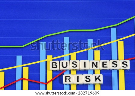 Business Term with Climbing Chart / Graph - Business Risk