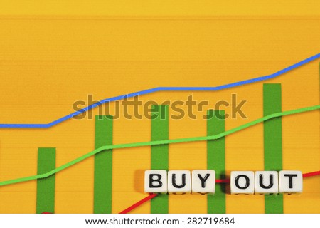 Business Term with Climbing Chart / Graph - Buy Out