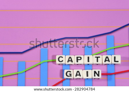 Business Term with Climbing Chart / Graph - Capital Gain