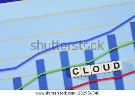 Business Term with Climbing Chart / Graph - Cloud
