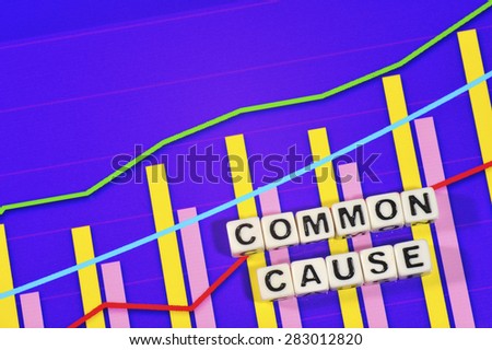 Business Term with Climbing Chart / Graph - Common Cause