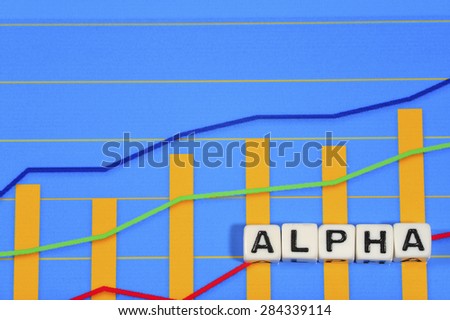 Business Term with Climbing Chart / Graph - Alpha