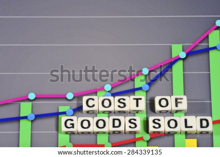 Business Term with Climbing Chart / Graph - Cost of Goods Sold