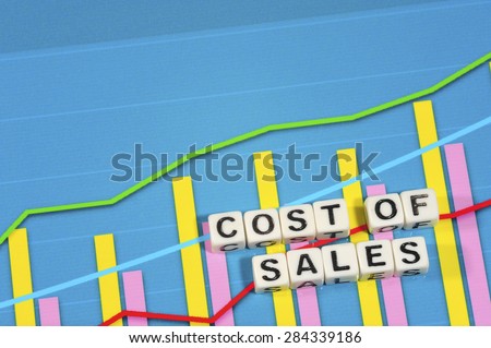 Business Term with Climbing Chart / Graph - Cost of Sales