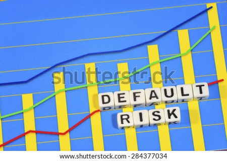 Business Term with Climbing Chart / Graph - Default Risk