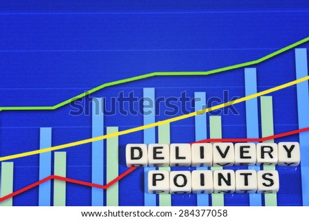 Business Term with Climbing Chart / Graph - Delivery Points