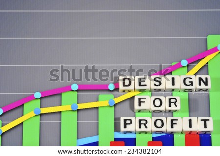 Business Term with Climbing Chart / Graph - Design For Profit