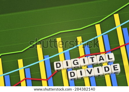 Business Term with Climbing Chart / Graph - Digital Divide