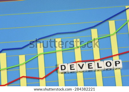 Business Term with Climbing Chart / Graph - Develop