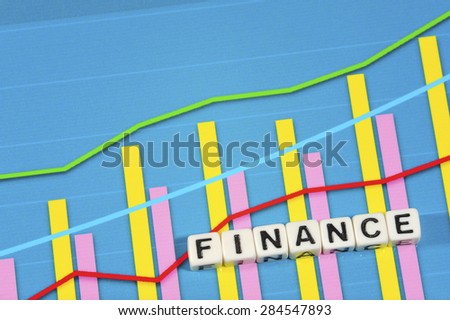 Business Term with Climbing Chart / Graph - Finance